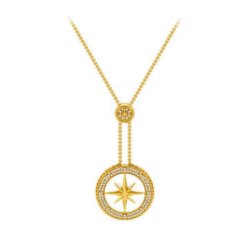 Shangjie Oem Seodra Mütter Tag Geschenke Halskette Frauen Anhänger 18K Gold Plated Halskette Acht Achs Star Long Chain Mama Halskette